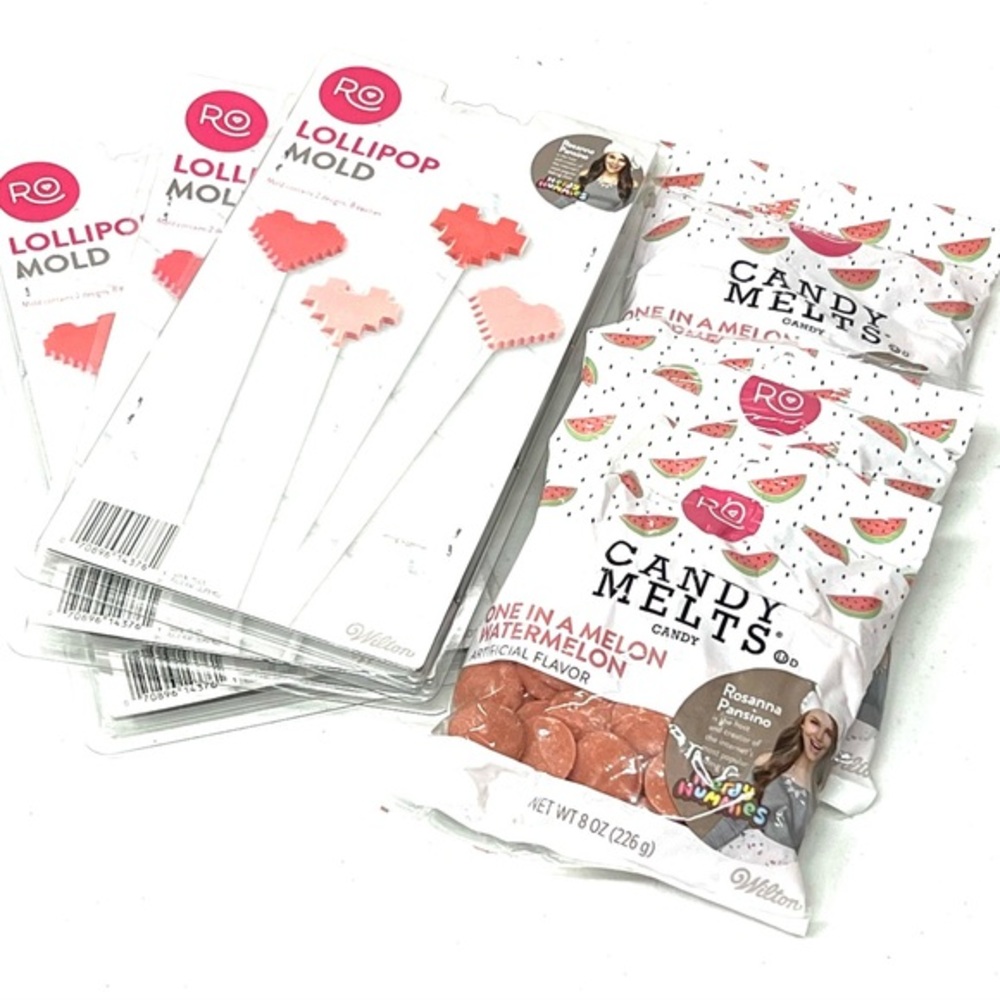Valentines’s Day Lollipop Mold and Candy Melts Set - Pink and White